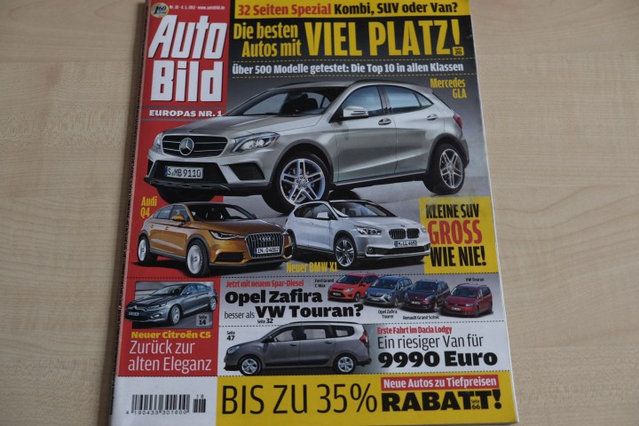 Deckblatt Auto Bild (18/2012)